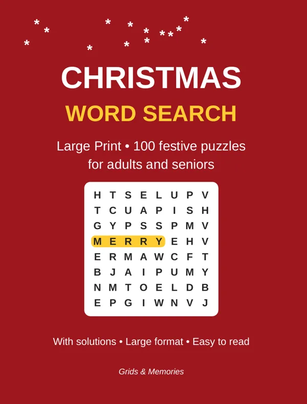 Cover of Large Print Christmas Word Search