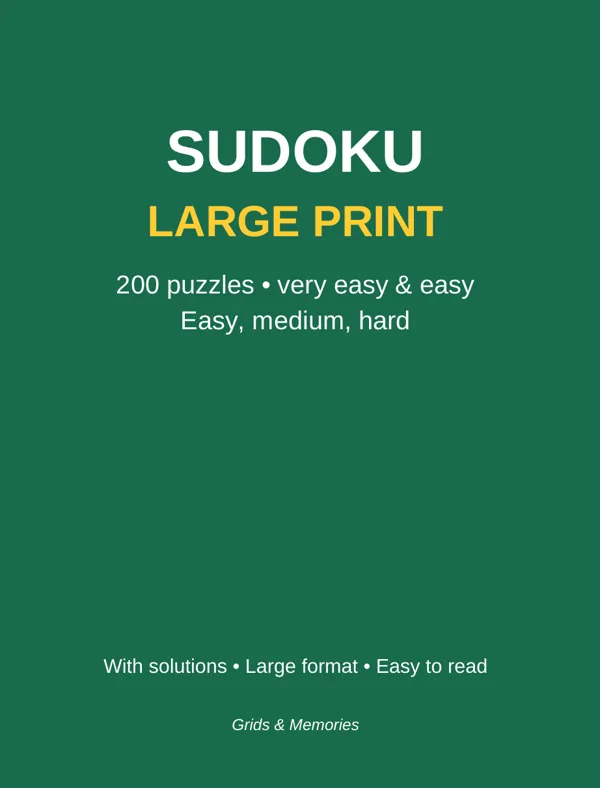 Cover of Easy Large Print Sudoku for Seniors