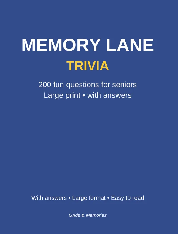 Cover of Memory Lane Trivia for Seniors