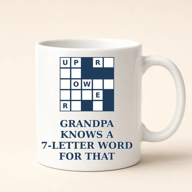 Grandpa Knows a 7-Letter Word for That design shown on a mug